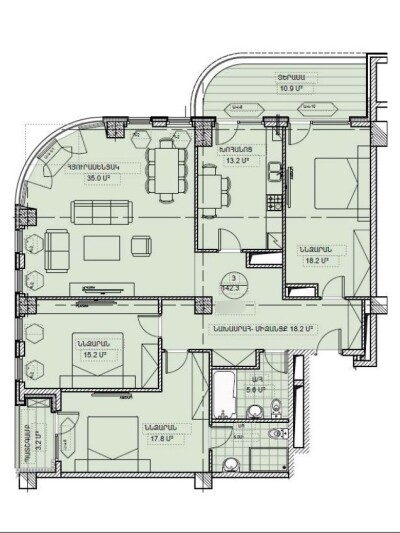 Կոդ BE-8077  Վաճառվում է բնակարան